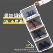 【KCS 嚴選】翻蓋疊加透明鞋盒-小號12入組(置物盒/透明鞋盒/翻蓋式鞋盒/組合鞋櫃/儲物收納/加厚鞋盒)