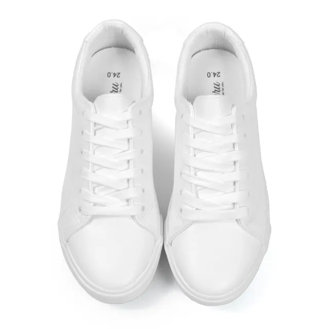 【SANDARU 山打努】小白鞋 超舒適柔軟皮革純白休閒鞋(白)
