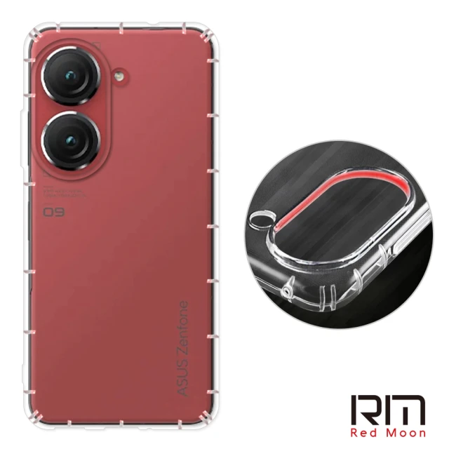 【RedMoon】Asus Zenfone 10/Zenfone9 防摔透明TPU手機軟殼 鏡頭孔增高版
