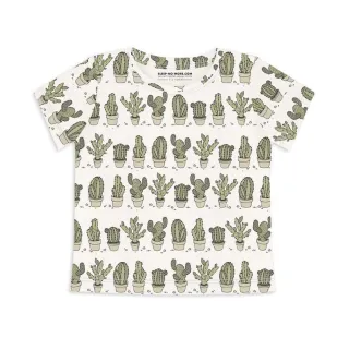 【Sleep No More】SLEEP NO MORE 100% 有機棉兒童短袖上衣-仙人掌