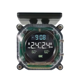 【LOOKING 錄得清】MS-7 太陽能胎壓偵測器-透明款(胎外式)