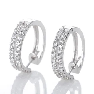 【DOLLY】1克拉 輕珠寶18K金鑽石耳環