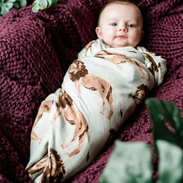 【Milkbarn】有機棉包巾-復古飛機(新生兒包巾 紗布包巾 蓋毯 哺乳巾)