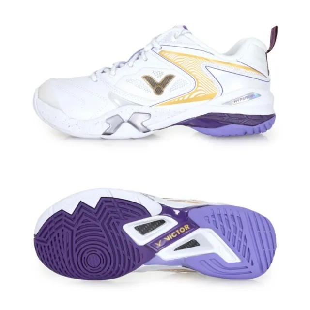 【VICTOR 勝利體育】女專業羽球鞋-3E-訓練 運動 羽毛球 V型楦 勝利 白金紫(P9200TTY-A)