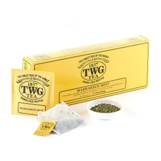 【TWG Tea】手工純棉茶包 馬拉喀什薄荷茶 15包/盒(Marrakech Mint; 薄荷茶)