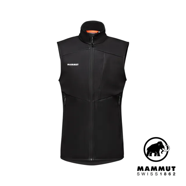 【Mammut 長毛象官方直營】Ultimate VII SO Vest Men 第七代經典軟殼立領背心 黑色 男款 #1011-01830