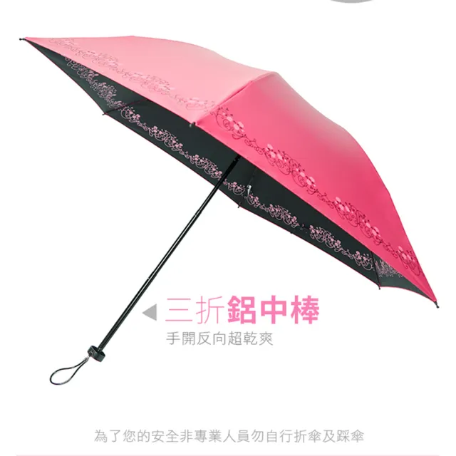 【雨之戀】降溫10度C玫瑰園反向折傘(雨傘/降溫傘/遮陽傘/晴雨兩用傘)