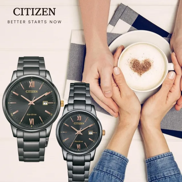 【CITIZEN 星辰】PAIR系列 簡約時尚光動能 男女對錶 情侶對錶 石英錶 (BM6976-72E+EW2316-79E)
