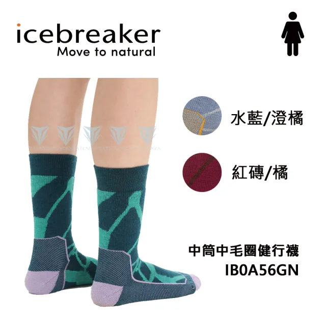 【Icebreaker】女 中筒中毛圈健行襪 IB0A56GN(羊毛/中筒/美麗諾羊毛/輕薄)