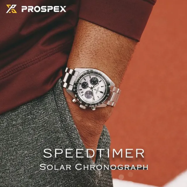 【SEIKO 精工】PROSPEX系列 SPEEDTIMER 復刻1969 太陽能計時腕錶  SK044 母親節 禮物(SSC813P1/V192-0AF0S)