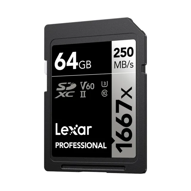 【Lexar 雷克沙】Professional 1667x SDXC UHS-II 64G記憶卡 SILVER 系列