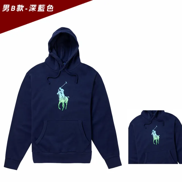 RALPH LAUREN】RL POLO 經典刺繡大馬連帽T恤-多色組合(百搭舒適/秋冬