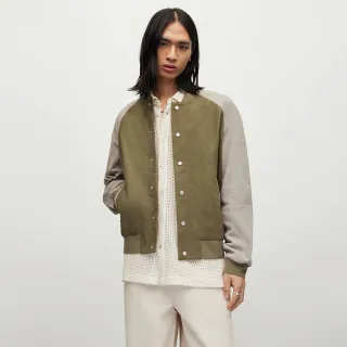 【ALLSAINTS】MIST 羊皮復古麂皮拼接飛行員外套 ML057Y 雙11(常規版型)