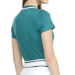 【PING】女款蝴蝶結素面抽針立領短袖POLO衫-綠(日本素材/GOLF/高爾夫球衫/RA23121-47)