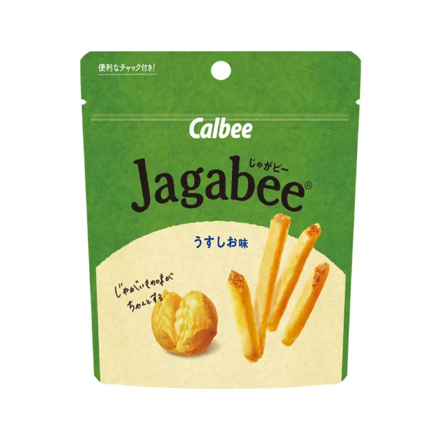 【Calbee 卡樂比】Jagabee洋芋條-鹽味/奶油醬油味(38g)