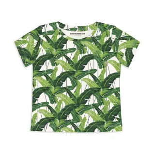 【Sleep No More】SLEEP NO MORE 100% 有機棉兒童短袖上衣-綠葉