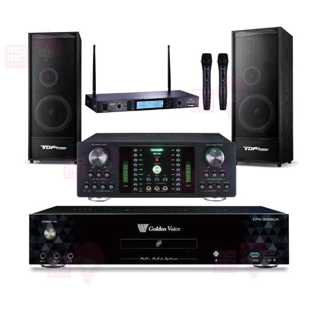 【金嗓】CPX-900 K1A+DB-7AN+TR-5600+TDF K-124(4TB點歌機+擴大機+無線麥克風+喇叭)