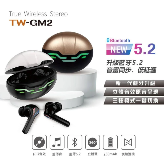 【MIMINE】TW-GM2真無線藍牙耳機