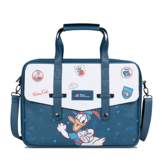 【Disney 迪士尼】14吋手提側背兩用筆電包(附行李拉桿背帶)