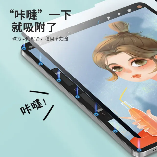 【kingkong】iPad 9 10.2吋 2021版 磁吸式類紙膜 畫紙膜 保護貼