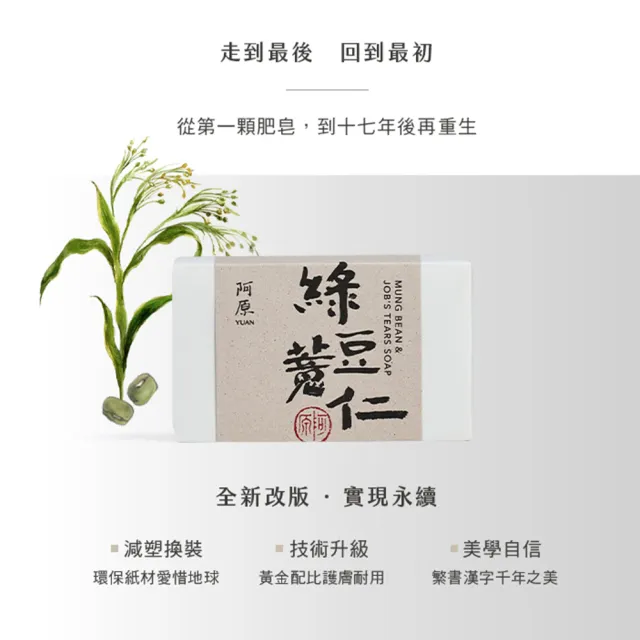 【阿原】綠豆薏仁皂115g(青草藥製成手工皂)