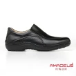 【AMADEUS 阿瑪迪斯皮鞋】時尚經典氣墊休閒男皮鞋 經典黑(男皮鞋)