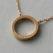 【ete】K18YG 摩登環形密鑲鑽石項鍊(金色)