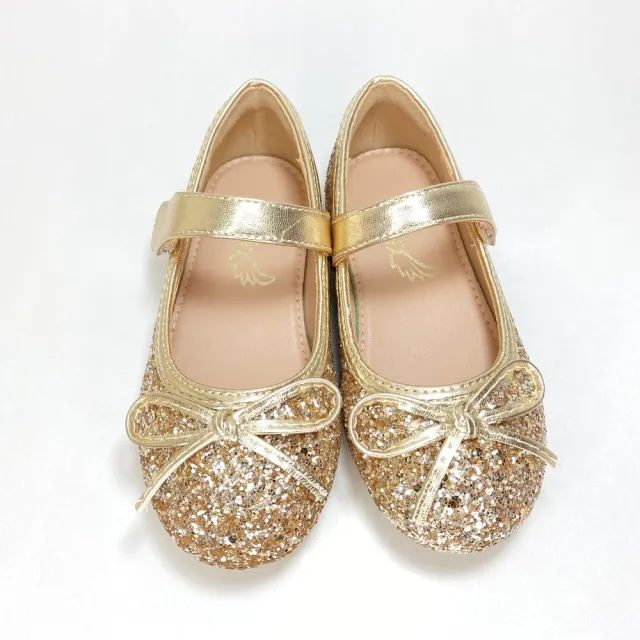 【小童心鞋坊】女童銀色金色娃娃鞋 公主鞋 亮片鞋(15-21cm)