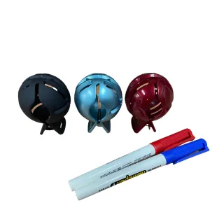 【Ball marker】最美的高爾夫球推桿特色畫線器套組(高質感夾子配2支畫筆)