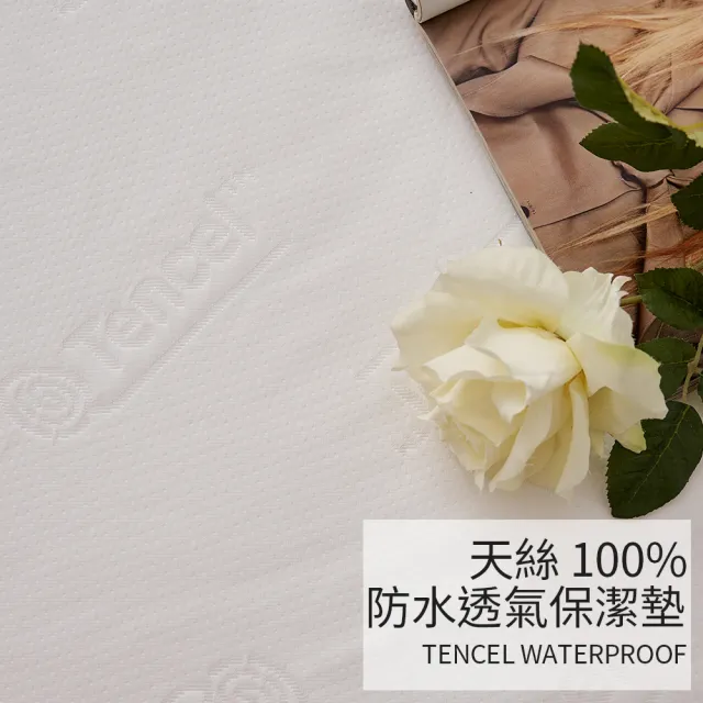 【戀家小舖】天絲100%防水床包/保潔墊-加大(6x6.2尺)