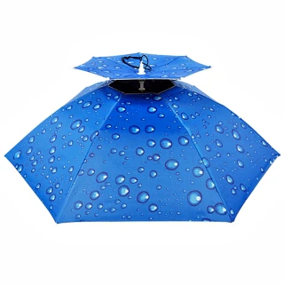 雙層晴雨傘帽 頭戴式遮陽傘