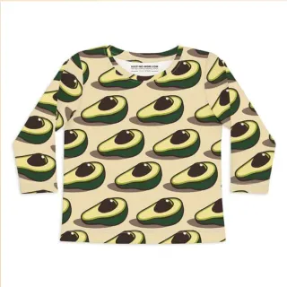 【Sleep No More】SLEEP NO MORE 100% 有機棉兒童圓領長袖上衣-酪梨