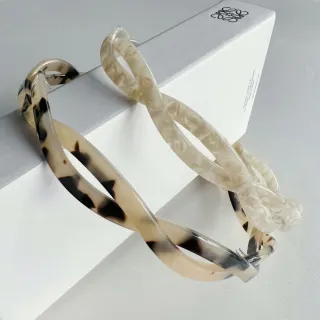【柏琳飾物所】韓國 creation france 麻花髮箍 醋酸髮箍(creation france 醋酸 氣質 麻花 簡約 髮箍)