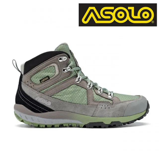 【ASOLO】女款 GTX 中筒輕量健走鞋 Landscape GV A40507/A853 樹籬灰(防水透氣、輕便、黃金大底、休閒)