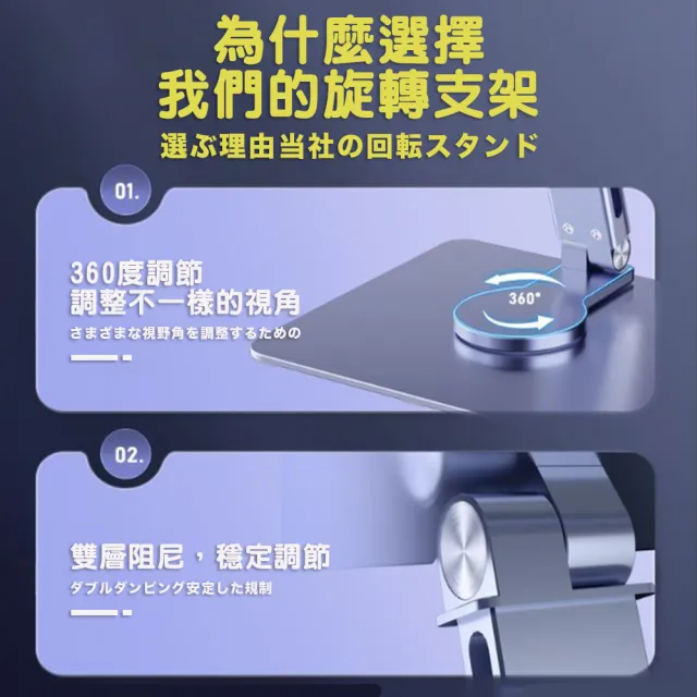 【DR.Story】創新360度全方位轉向手機平板增高支架