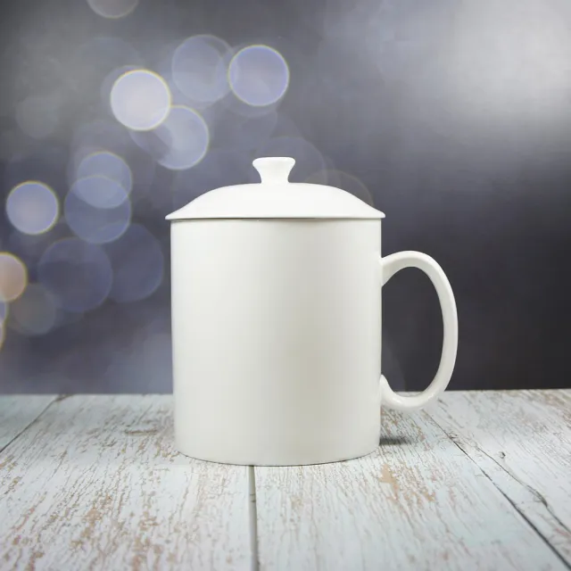 【原點居家】台灣製造 超大馬克杯 800mL 2入組 帶蓋馬克杯 附陶瓷蓋(陶瓷杯 牛奶杯 大水杯 泡麵杯)