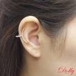 【DOLLY】18K金 輕珠寶玫瑰金鑽石耳骨耳環