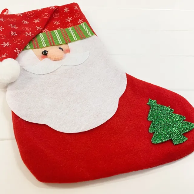 【橘魔法】可愛聖誕人物大型不織布聖誕襪 (聖誕老人 聖誕節 耶誕 聖誕禮物 禮物袋 節慶)