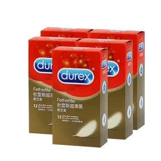 【Durex杜蕾斯】超薄裝衛生套12入*5盒(共60入)