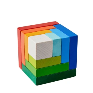 【德國HABA】3D邏輯積木-彩虹立方