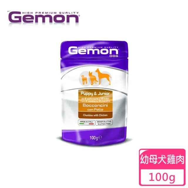 【Gemon 啟蒙】無穀主食狗餐包100g/24入(主食餐 罐頭 餐包 成犬 熟齡犬 全齡適用)