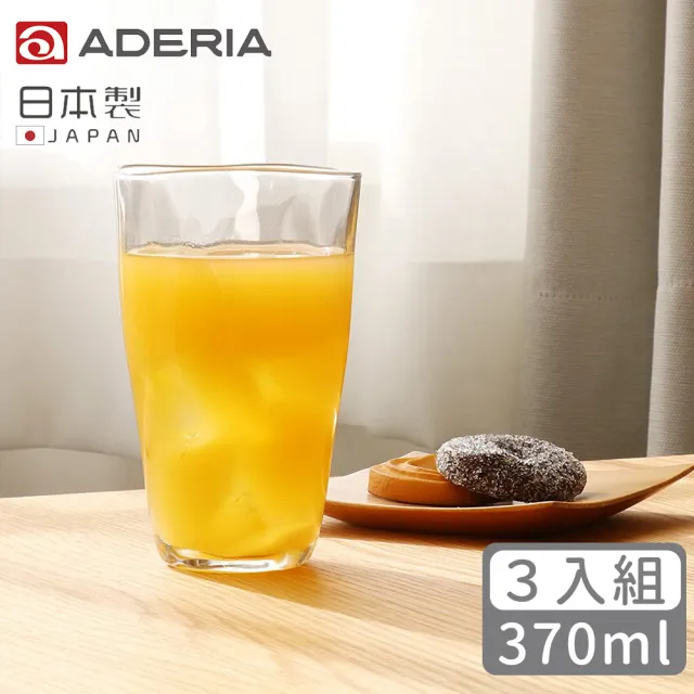 ADERIA】日本製玻璃透明水杯強化玻璃杯任選3款3入組(玻璃杯水杯透明杯