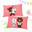 【享夢城堡】MIT卡通枕頭63x45cm一入圖案隨機(LINE FRIENDS KISS啾咪-粉橘)