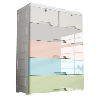 【AOTTO】75面寬大容量馬卡龍附輪五層收納櫃-型錄(加大 升級 收納 置物)