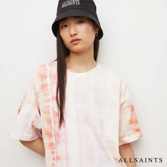 【ALLSAINTS】MAREA 純棉寬鬆紮染印花T恤式短洋裝 WD386W(寬鬆版型)