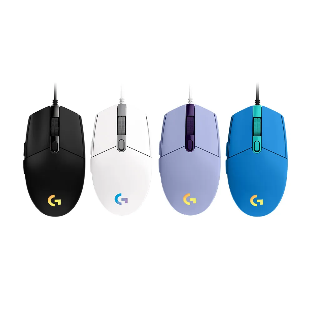 【Logitech G】2入組 G102 炫彩遊戲有線滑鼠