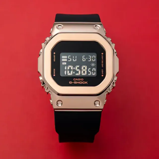 【CASIO 卡西歐】玫金調方形G-SHOCK WOMEN系列(GM-S5600PG-1)