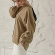 【ACheter】秋季新款蝙蝠長袖小立領寬鬆開叉優質長版襯衫外罩上衣#113500現貨+預購(4色)
