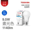 【TOSHIBA 東芝】光耀 9.5W LED燈泡(白光/黃光/自然色)