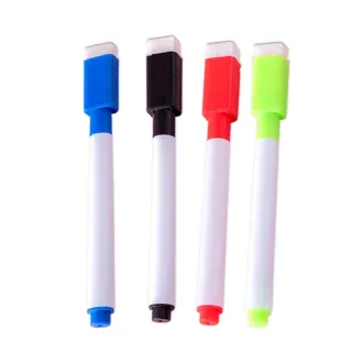 二合一 可擦式 水性 白板筆 5入(自帶擦頭)